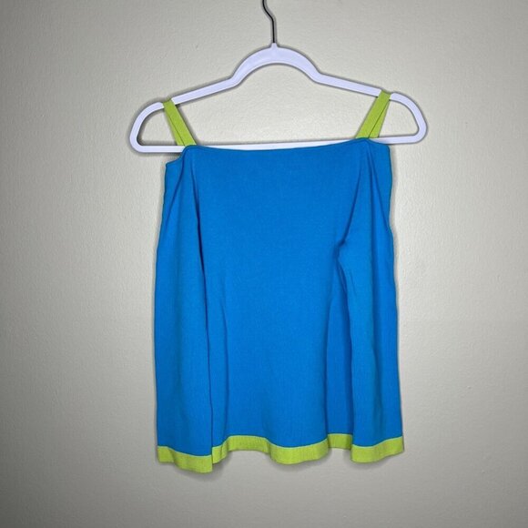 Cabie & Gauge‎ Women's Blue & Green Off The Shoulder Top S - Picture 5 of 5